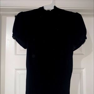 Black knit blouse
